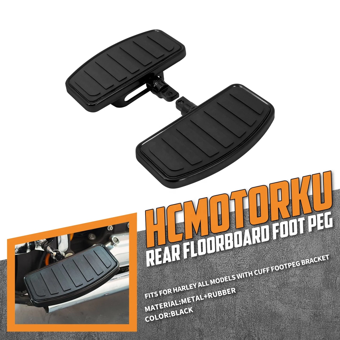 Motorcycle Driver Passenger Floorboard Foot Peg Footrest for Honda VTX 1300 1800 VF750 Suzuki VL400