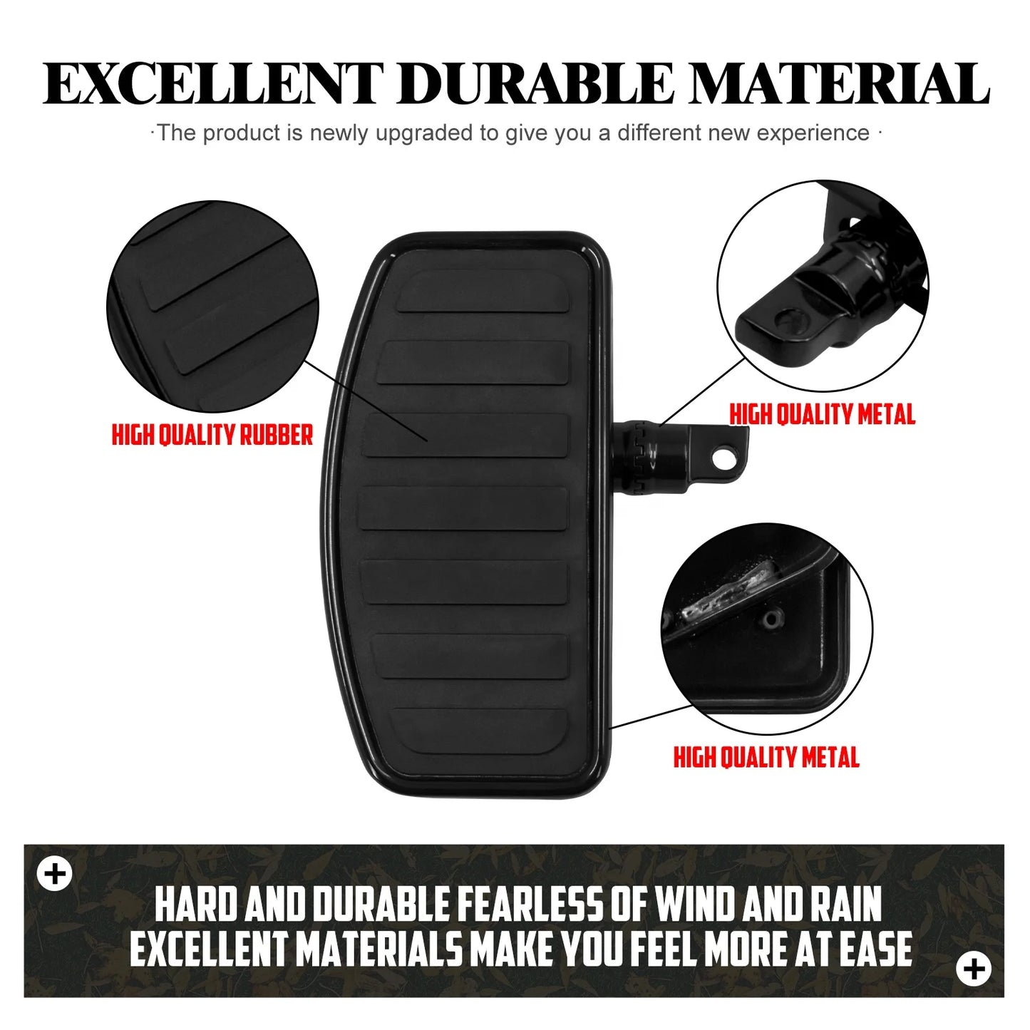 Motorcycle Driver Passenger Floorboard Foot Peg Footrest for Honda VTX 1300 1800 VF750 Suzuki VL400