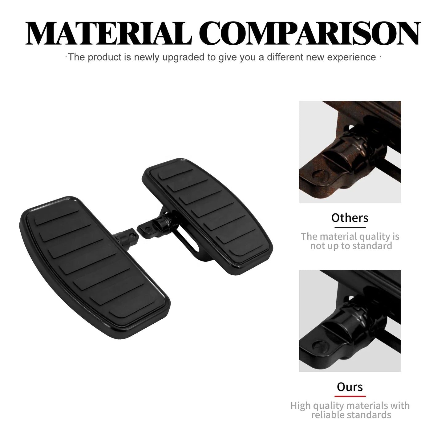 Motorcycle Driver Passenger Floorboard Foot Peg Footrest for Honda VTX 1300 1800 VF750 Suzuki VL400
